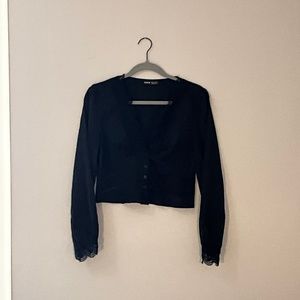 Black lace blouse